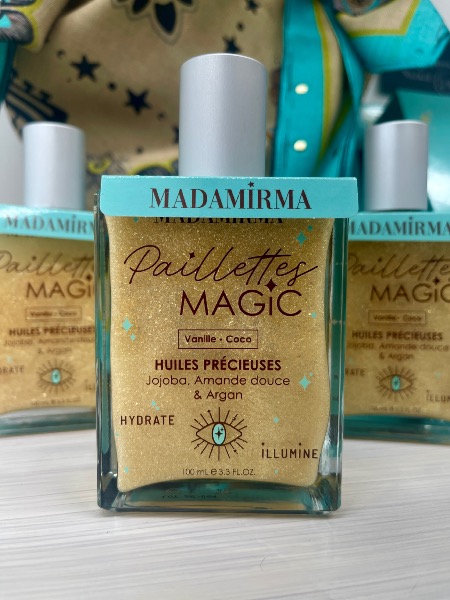 Huile précieuse corps et cheveux Paillettes Magic - 100ml - Madamirma