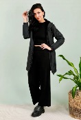 Veste imperméable fourée noire
