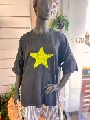 T- shirt BRESCIA MEL noir/jaune fluo - Banditas from Marseille