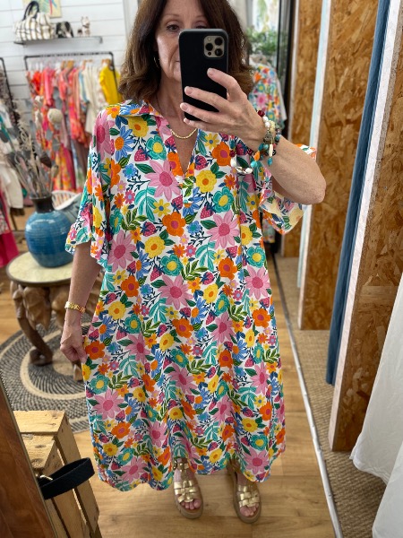 Robe longue Flower Mina
