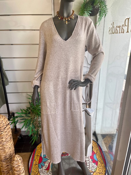 Robe longue Primi taupe - Banditas from Marseille