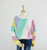 Pull JULIE vert/rose LPH