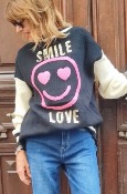 Gilet SMILE LOVE noir