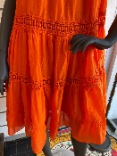 Robe Lina courte bretelles orange Banditas