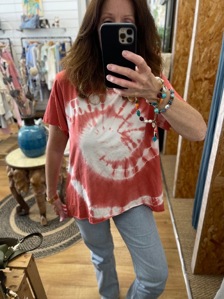 T-shirt Kévin Tie & dye Terracotta - Maison Lipanoï