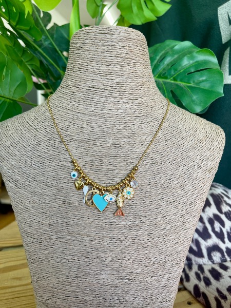 Collier Love Blue - Madamirma
