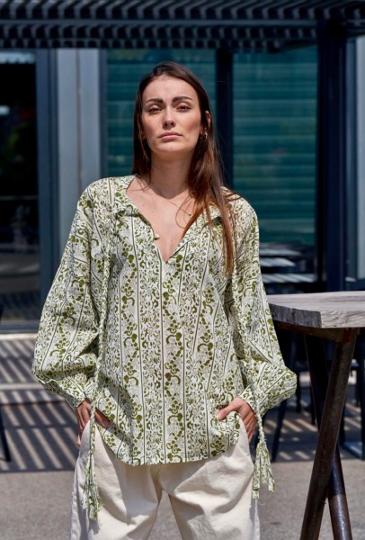 Blouse Pirando kaki - Banditas from Marseille