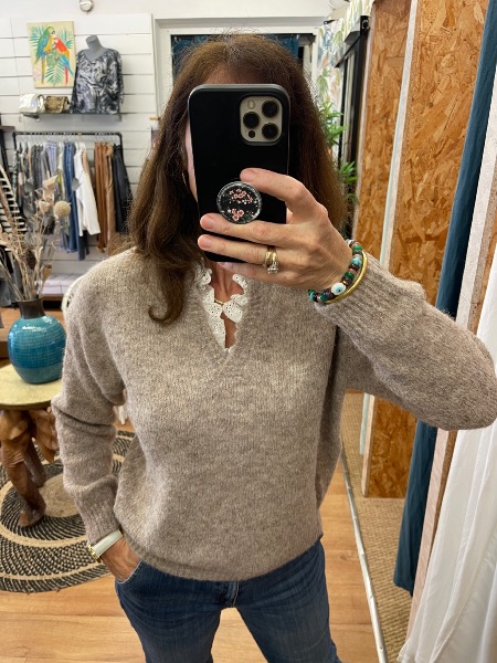 Pull Caraïbes Taupe