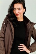 Veste imperméable fourée chocolat