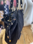 Sac Garance Lacets Large cuir noir