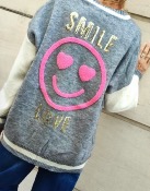 Gilet SMILE LOVE gris