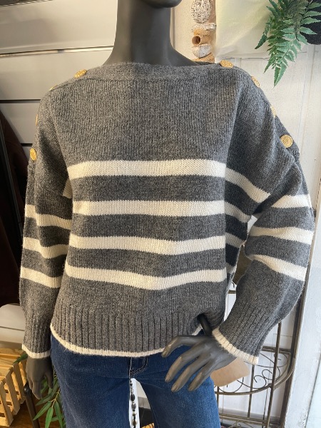 Pull Lotefi gris chiné - An'ge