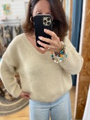 Pull Giada Ecru - Banditas from Marseille