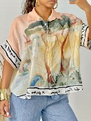 Chemise oversize "Douceur Méditerranéenne" 