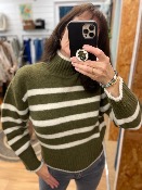 Pull LEROULA rayé Army