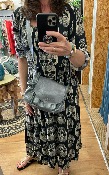 Sac SWAGG cuir Gris métalisé