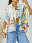 Chemise oversize "Esquisse Italienne"