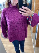 Pull long SAID aubergine - Banditas from Marseille