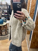 Veste Laya en fausse fourrure beige