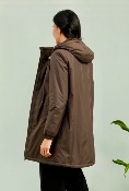 Veste imperméable fourée chocolat