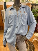 Chemise LAURIANE étoile bleu jean