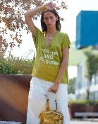 T shirt ZANZIBAR vert anis Banditas