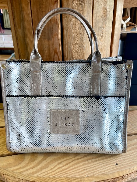 Sac SPLENDID sequins Argent Noir