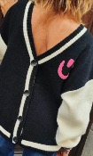 Gilet SMILE LOVE noir