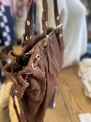 Sac Garance Lacets Large cuir marron