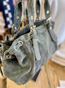 Sac Garance Lacets small cuir kaki