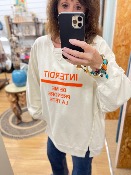 Sweat Metauro écru/orange - Banditas from Marseille