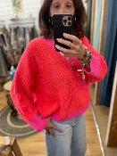 Pull Furetto orange et rose - Banditas from Marseille