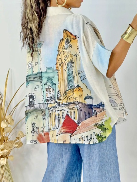 Chemise oversize "Esquisse Italienne"
