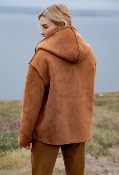 Veste Ashley réversible camel/Léopard