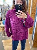 Pull long SAID aubergine - Banditas from Marseille