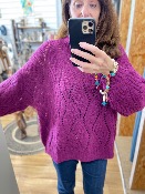 Pull long SAID aubergine - Banditas from Marseille