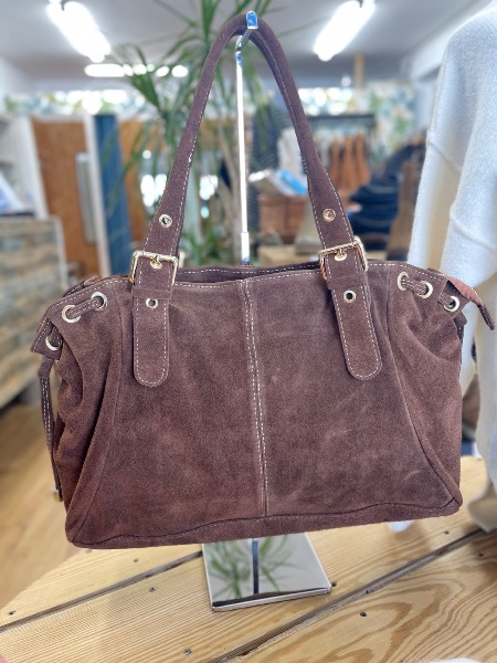 Sac Garance Lacets Large cuir marron