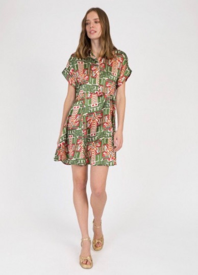 Robe OMINA courte Paola olive An'ge