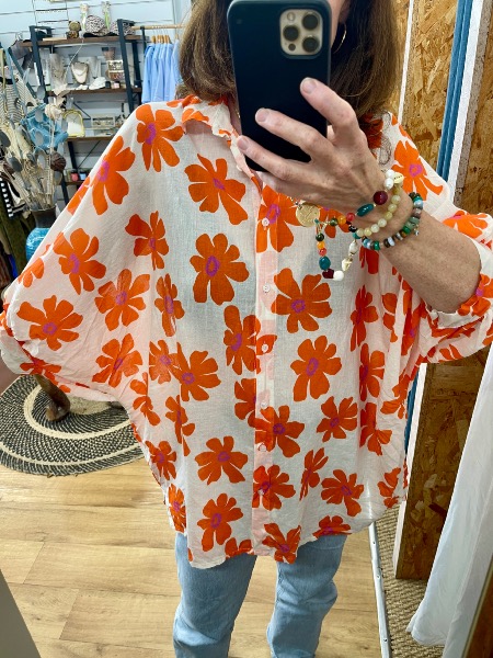 Chemise Adélia à fleurs - Banditas from Marseille