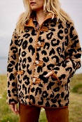 Veste Ashley réversible camel/Léopard