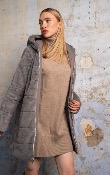 Veste imperméable ADELIA fourrée réversible Taupe