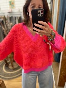Pull Furetto orange et rose - Banditas from Marseille