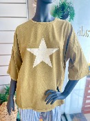 T- shirt BRESCIA MEL camel/�cru - Banditas from Marseille