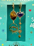 Boucles d’oreilles asymétriques « oeil » Madamirma