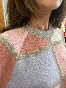 Pull MAËL taupe fond rose