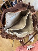 Sac Garance Lacets Large cuir marron