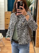 Veste Lina boutons dorés gris