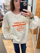 Sweat Metauro écru/orange - Banditas from Marseille