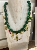 Collier Buffalo Vert avec Pampilles