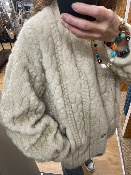 Veste Laya en fausse fourrure beige